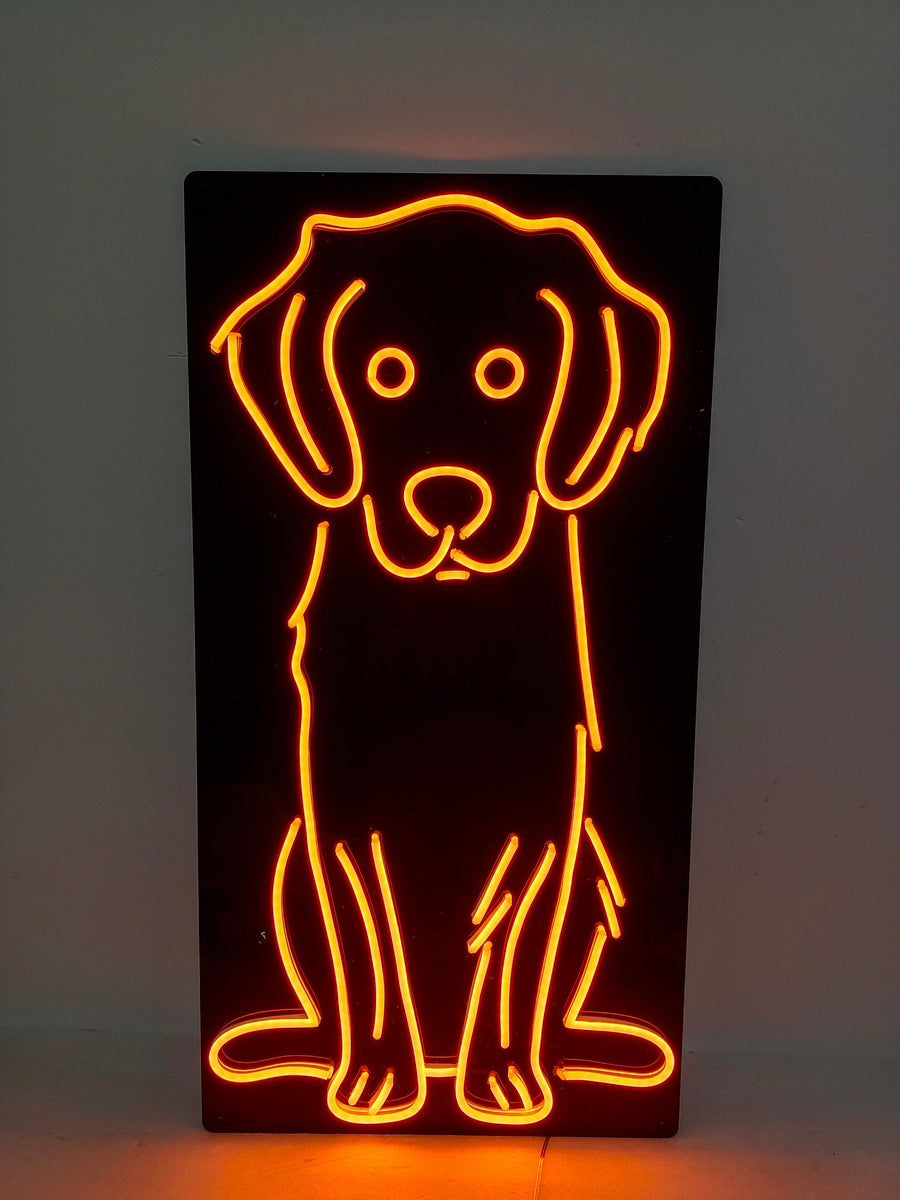 Golden Dog Cartoon Neon Sign (1 in stock)