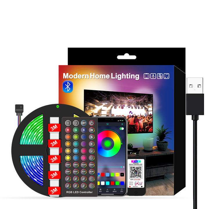 Bluetooth RGB USB LED Light Strips for Bedroom, TV, Party, DIY Home Decora