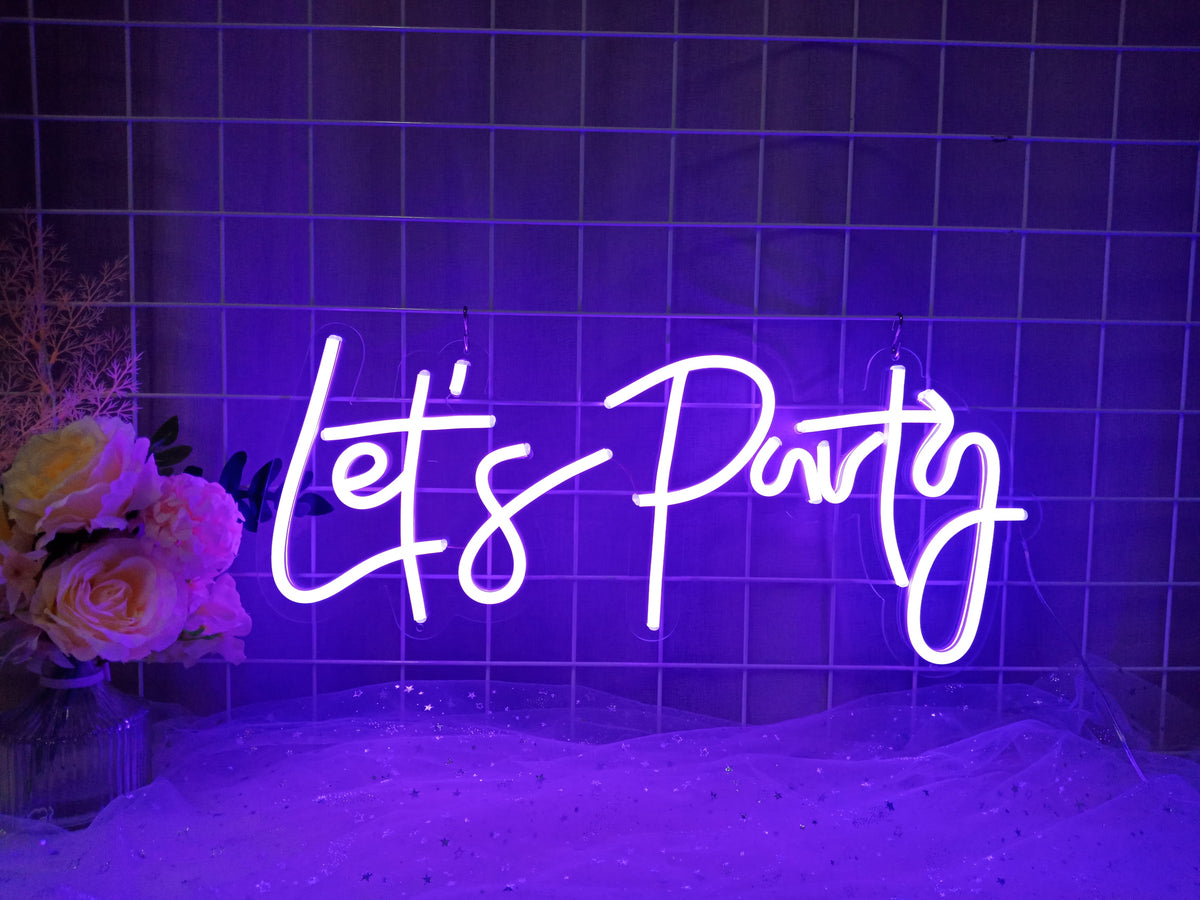 Lets Party Neon Sign (3 in stock) neon sign product image