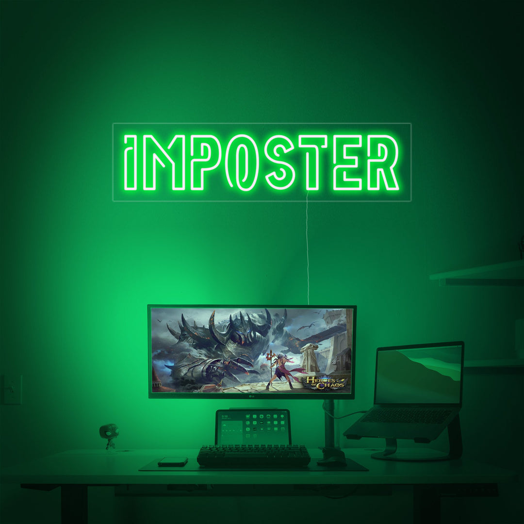 "Imposter, Game Room Decor" Neon Sign