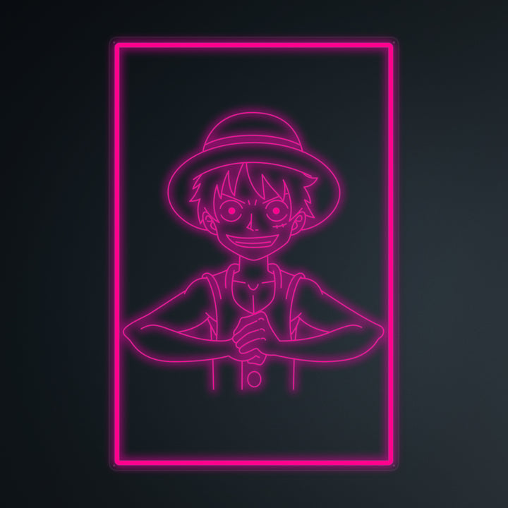 "Anime Monkey D" Mini Neon Sign