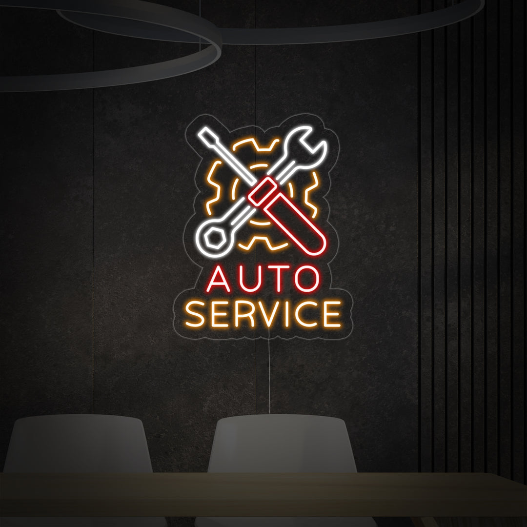 Auto Service Repair Neon Sign