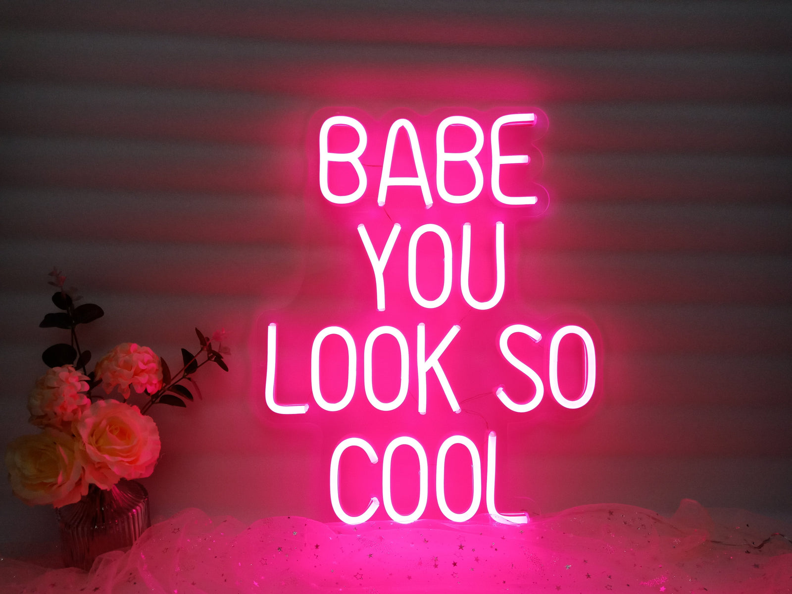 Babe You Look So Cool LED Neon Sign (4 in stock) neon sign product image