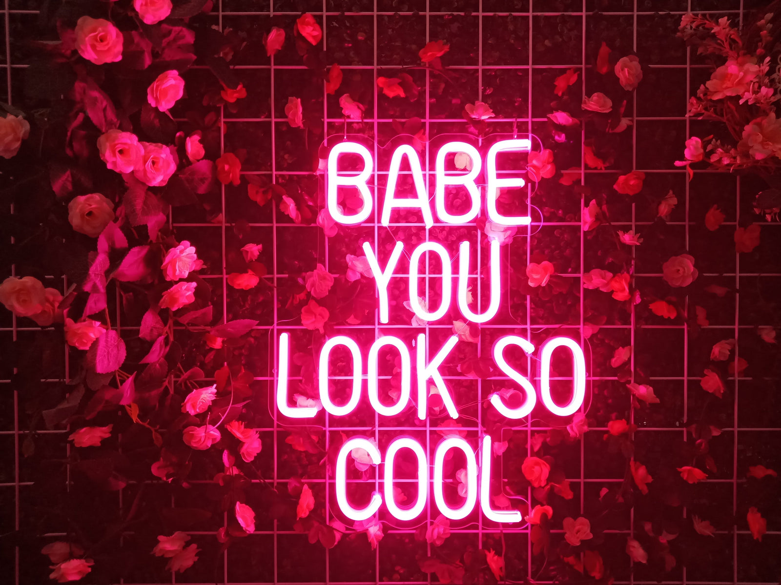 Babe You Look So Cool LED Neon Sign (4 in stock) neon sign design image