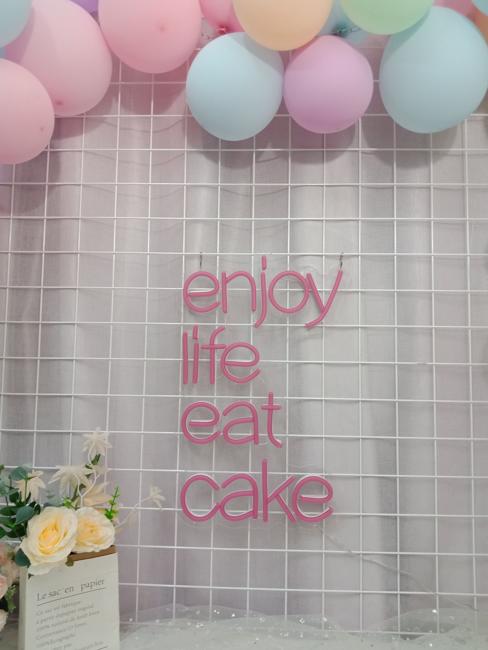 Enjoy Life Eat Cake LED Neon Sign (3 in stock) neon sign design image