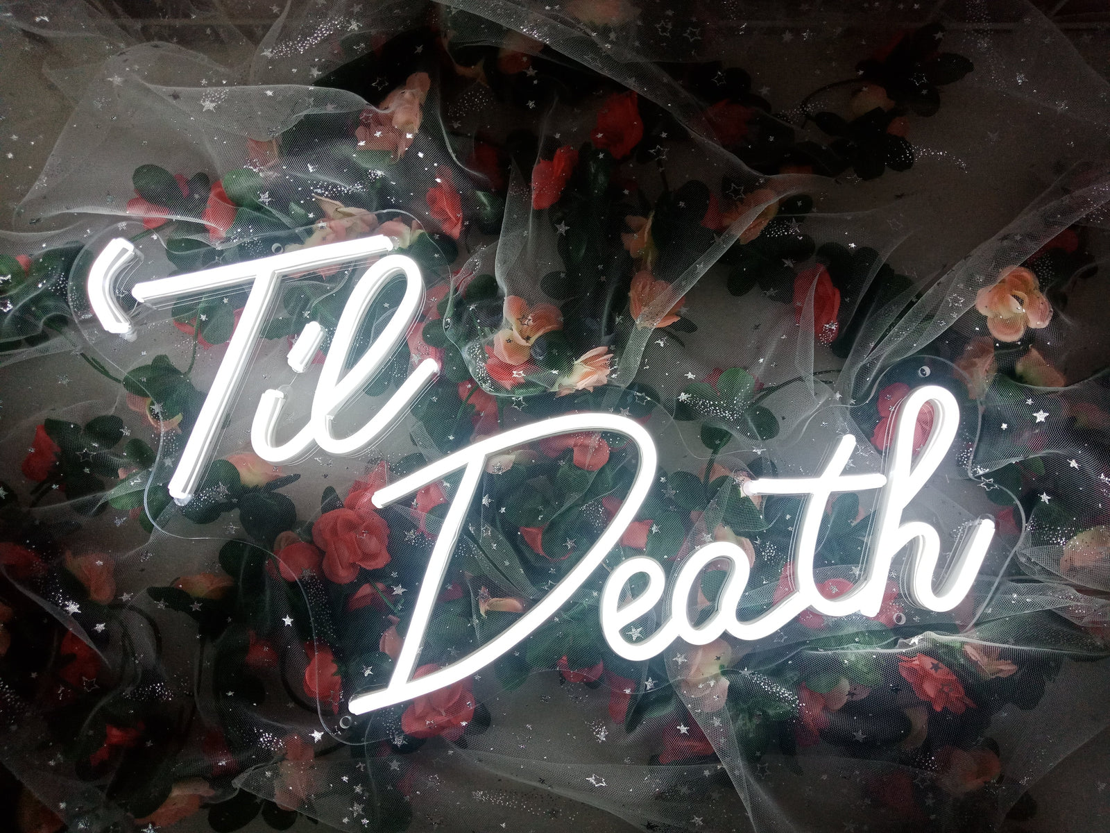 Til Death LED Neon Sign (3 in stock) neon sign product image