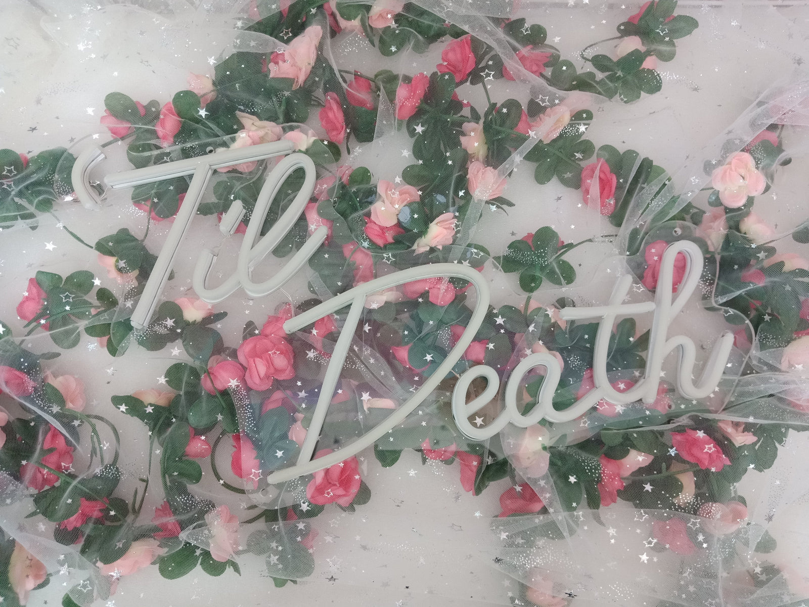 Til Death LED Neon Sign (3 in stock) neon sign design image