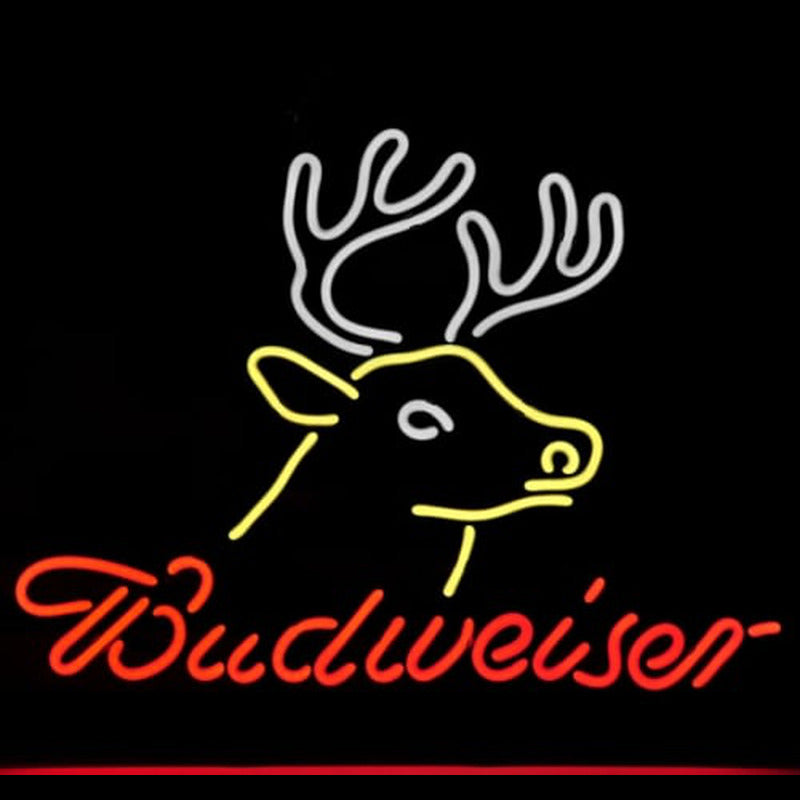 "Bud DEER" Neon Sign, Bud Beer Neon Sign, Bud Light Bar Neon Sign