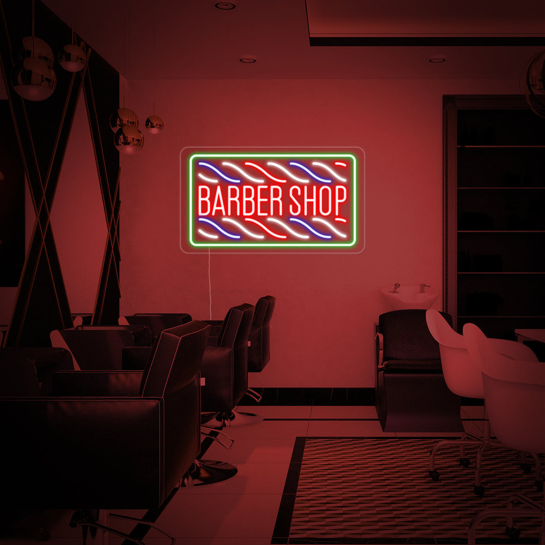 "Barber Haircut Shop" Neon Sign