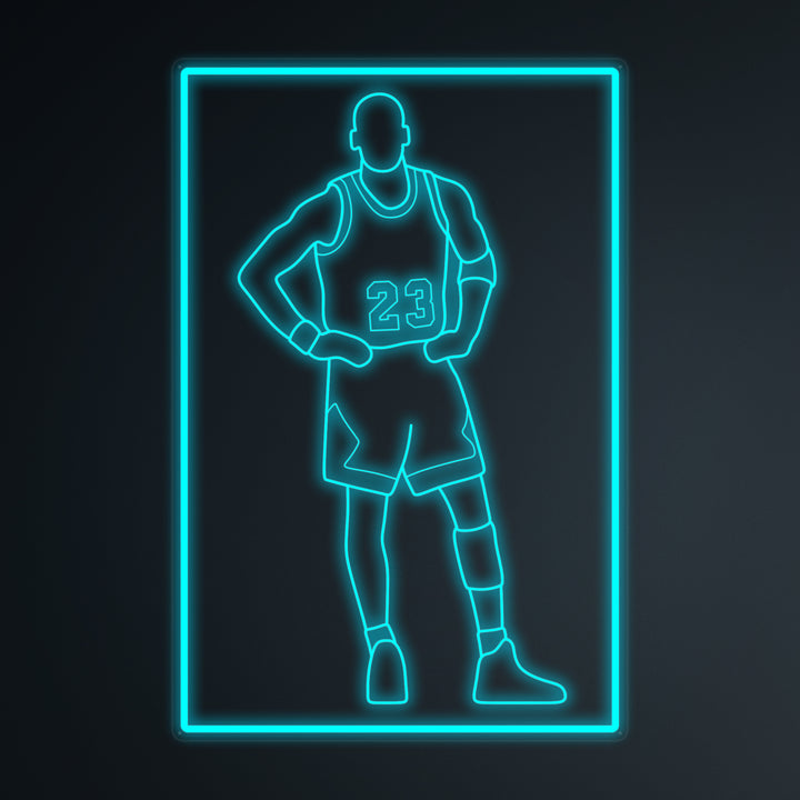 "Basketball Player 23" Mini Neon Sign