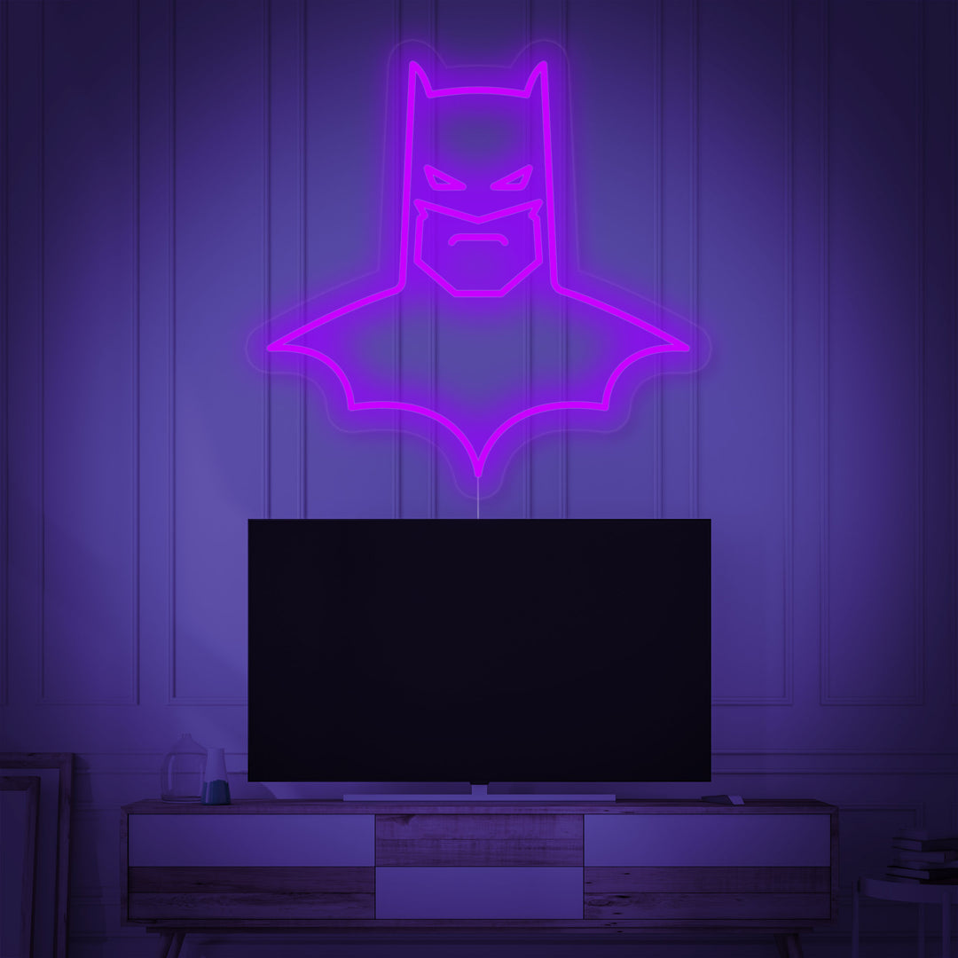"Bat Hero" Neon Sign