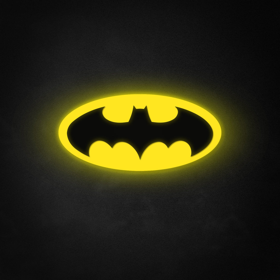 "Bat Logo Art" Neon Like Sign