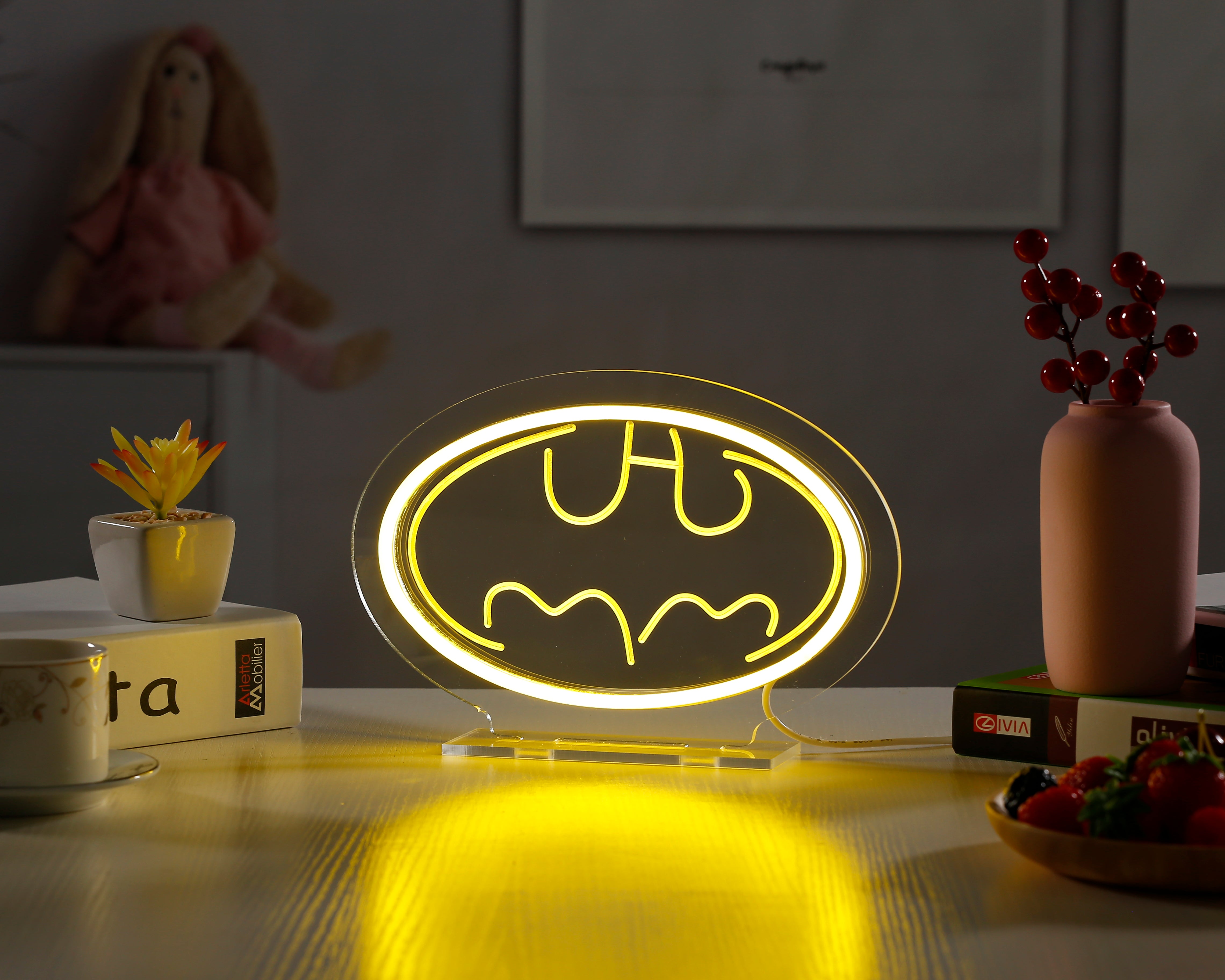 Animal Bat Desk LED Neon Sign