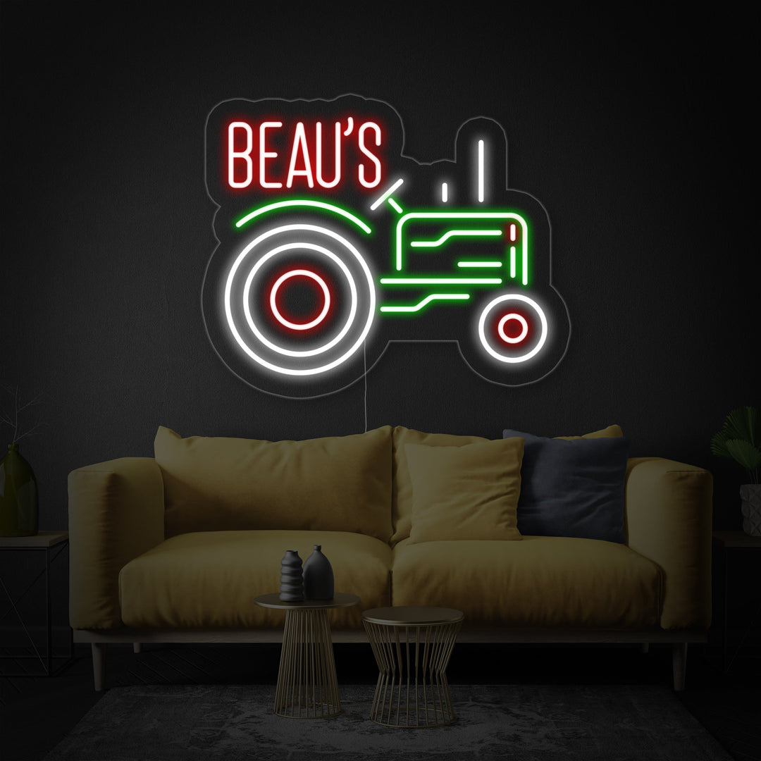 "Beau Tractor" Neon Sign