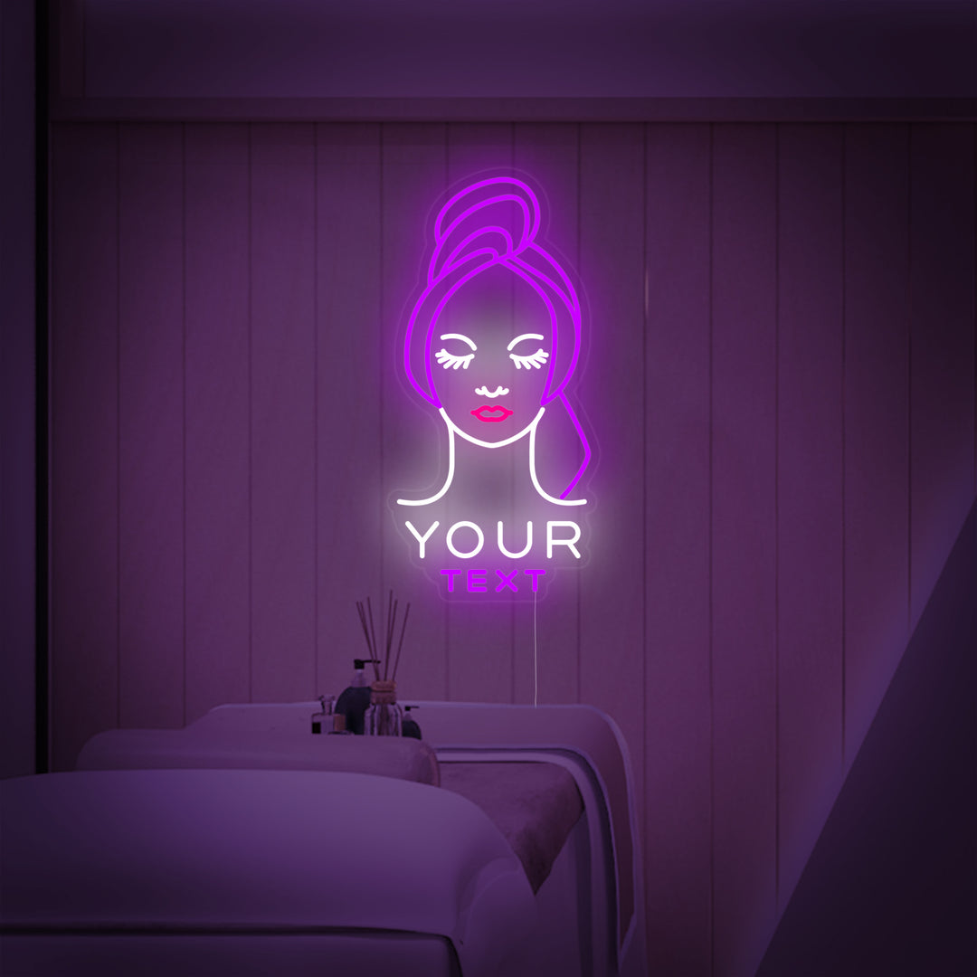 "Beauty Center Custom Your Text" Neon Sign