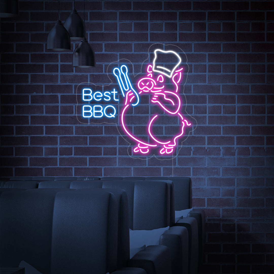 "Best BBQ" Neon Sign