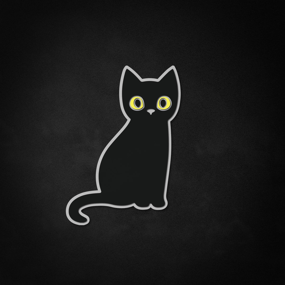 "Black Cat" Neon Like Sign