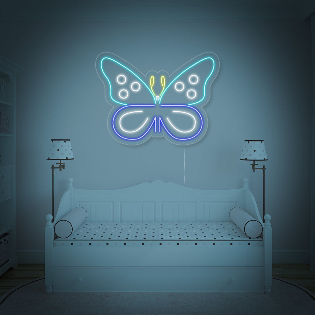 "Blue Butterfly" Neon Sign