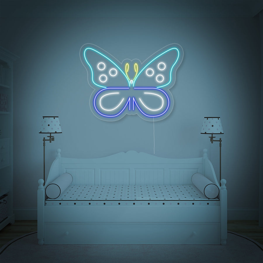 "Blue Butterfly" Neon Sign