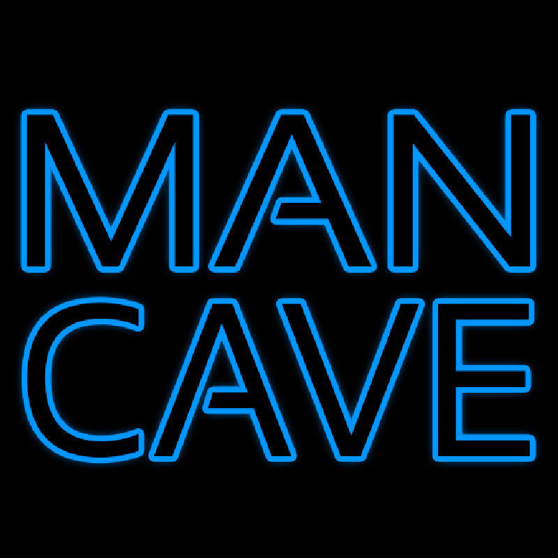 "Blue Man Cave" Neon Sign