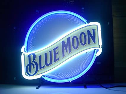 "Blue Moon Beer" Neon Sign