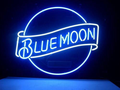 "Blue Moon Lager Beer" Neon Sign
