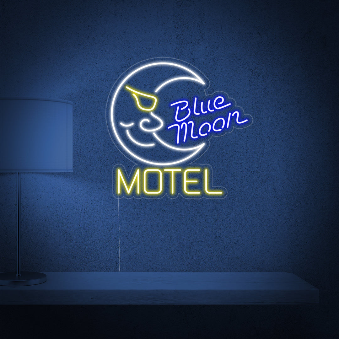 "Blue Moon Motel Hotel" Neon Sign