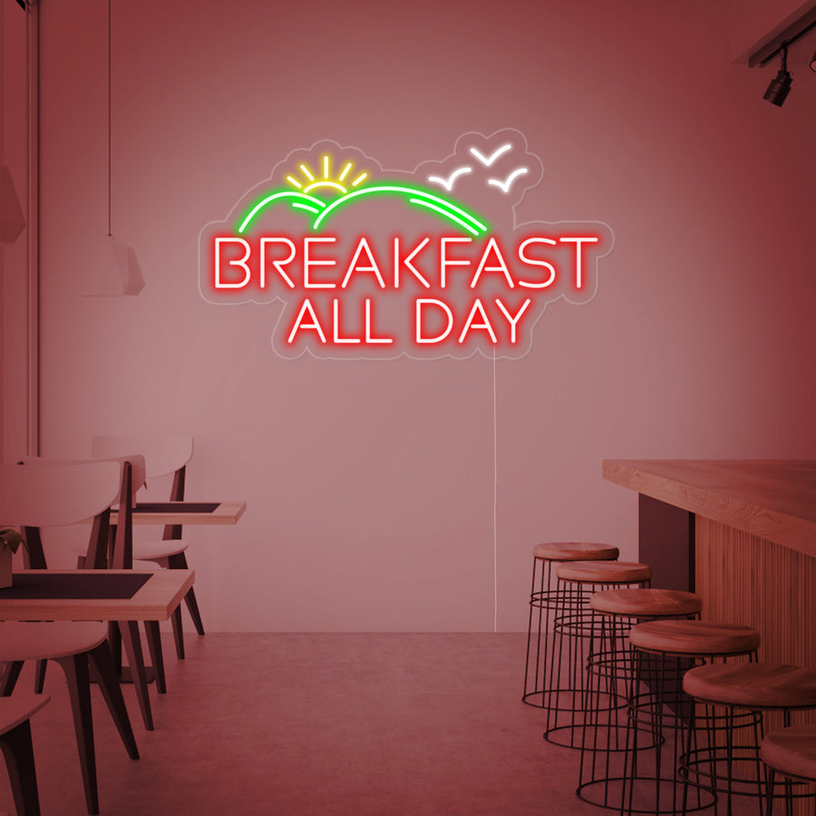 "Breakfast All Day" Neon Sign