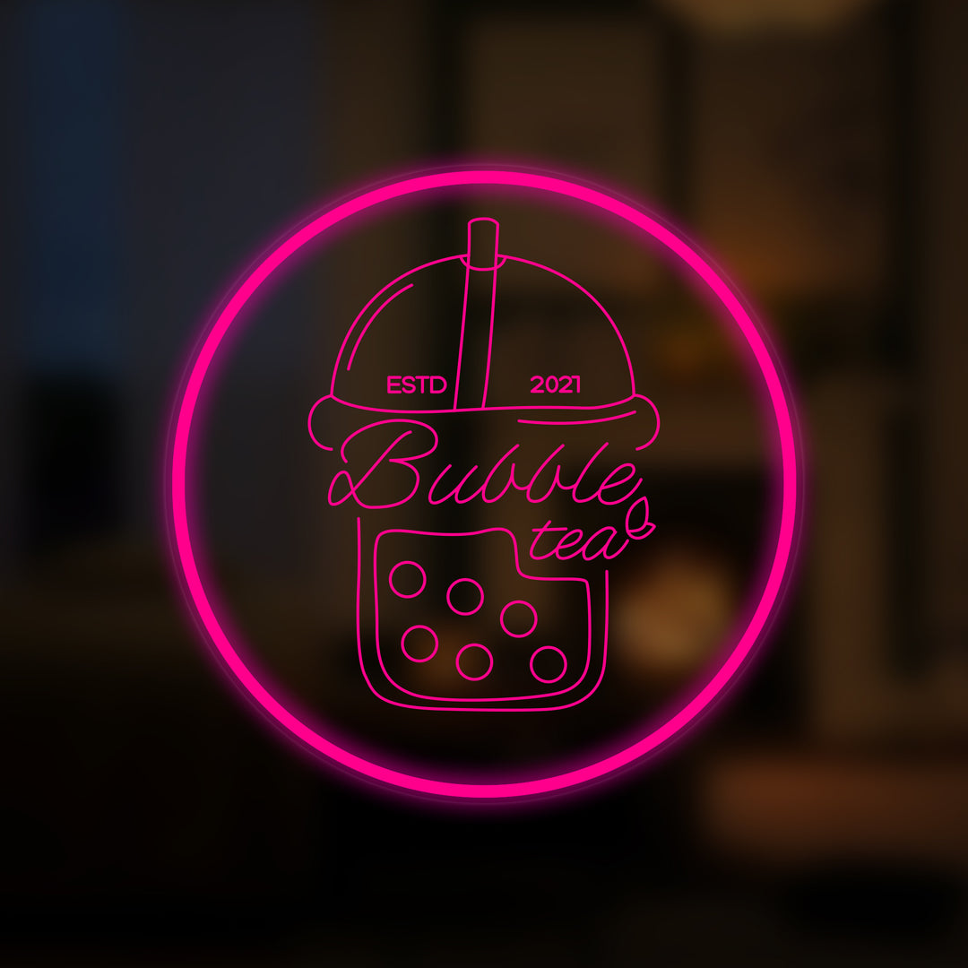 "Bubble Tea Cup" Mini Neon Sign
