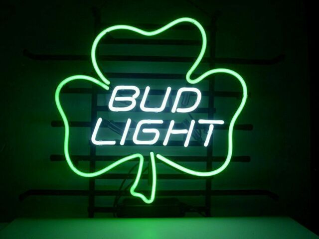 "Bud Lucky Shamrock" Neon Sign