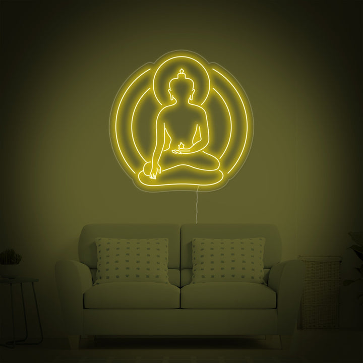 "Buddha Yoga" Neon Sign, Yoga Room Decor