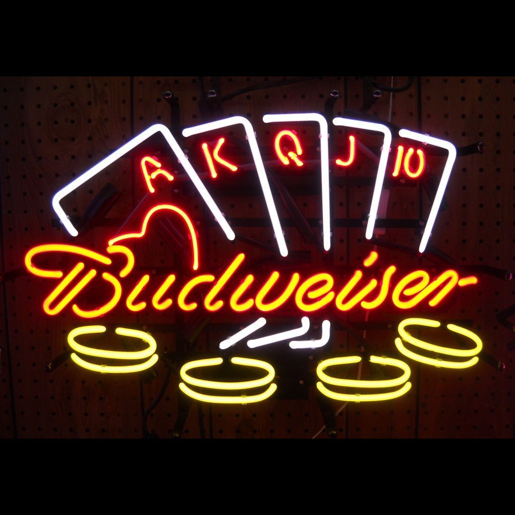 Bud Poker Casino Neon Sign