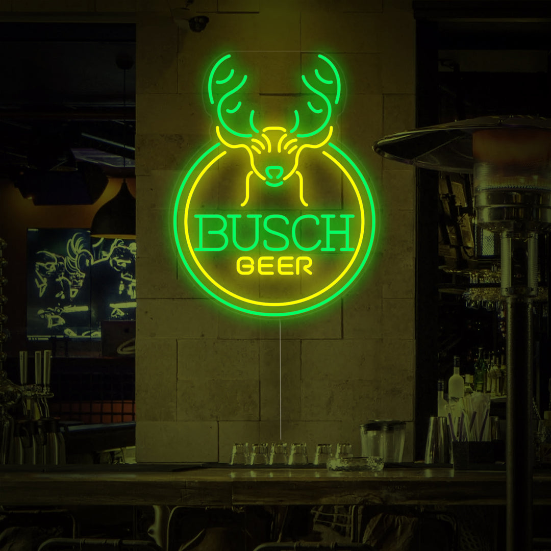 Deer Beer & Bar Neon Sign