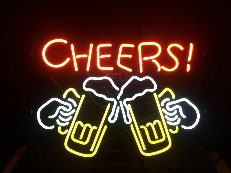 "Cheers Beer Beer" Neon Sign
