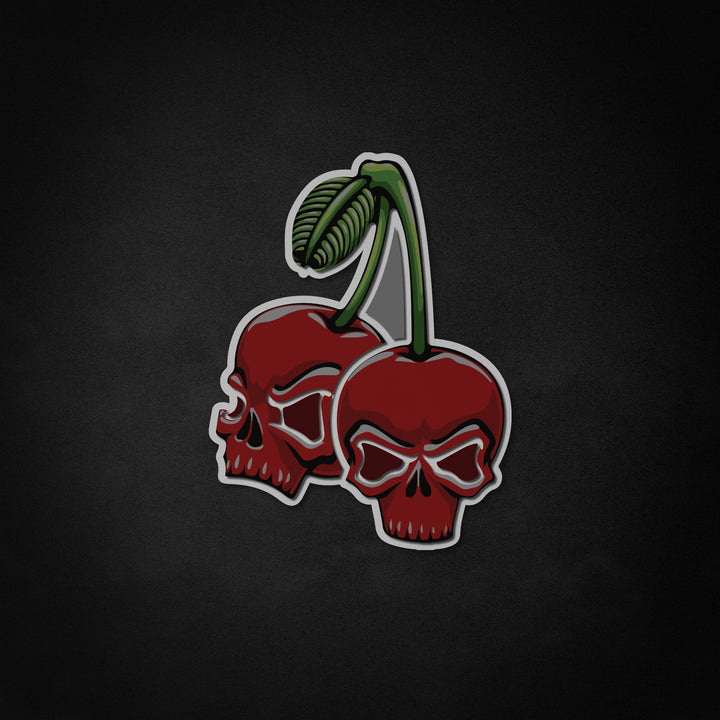 "Cherry Skulls" Neon Like Sign