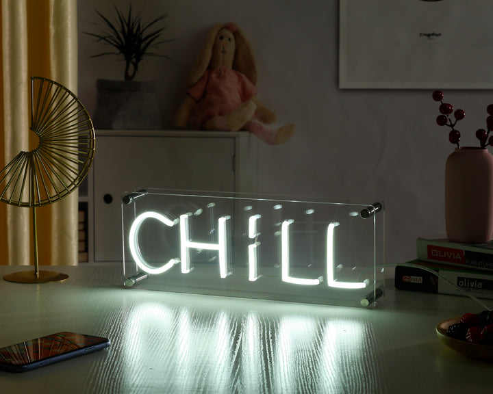 "Chill" Desk LED Neon Sign