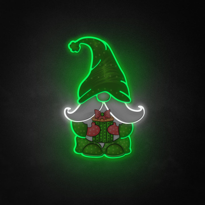 "Christmas Gnome" Neon Like Sign