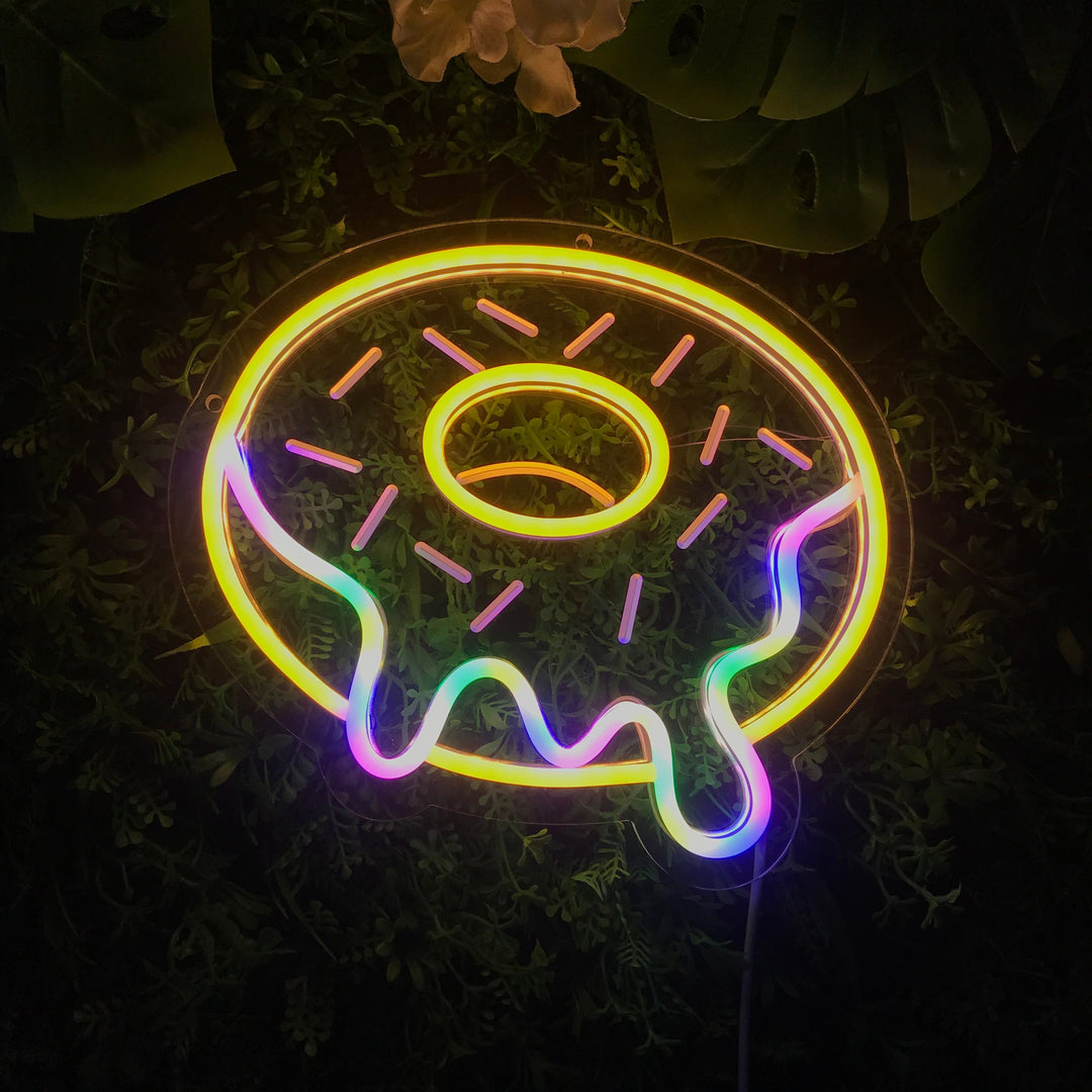 "Colorful Donut" Mini Neon Sign