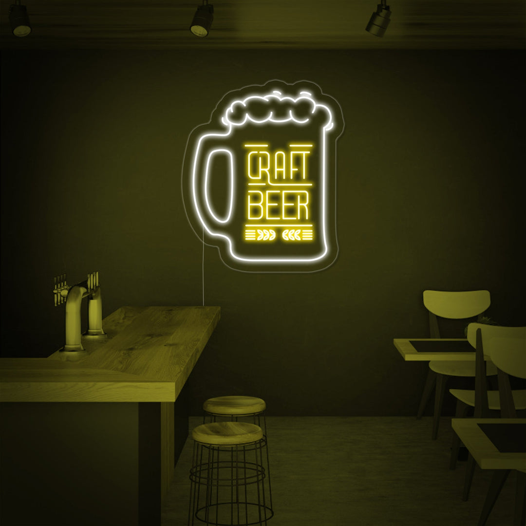 "Craft Beer Mug" Neon Sign