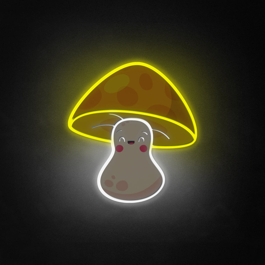 "Cute Mushroom" Neon Like Sign