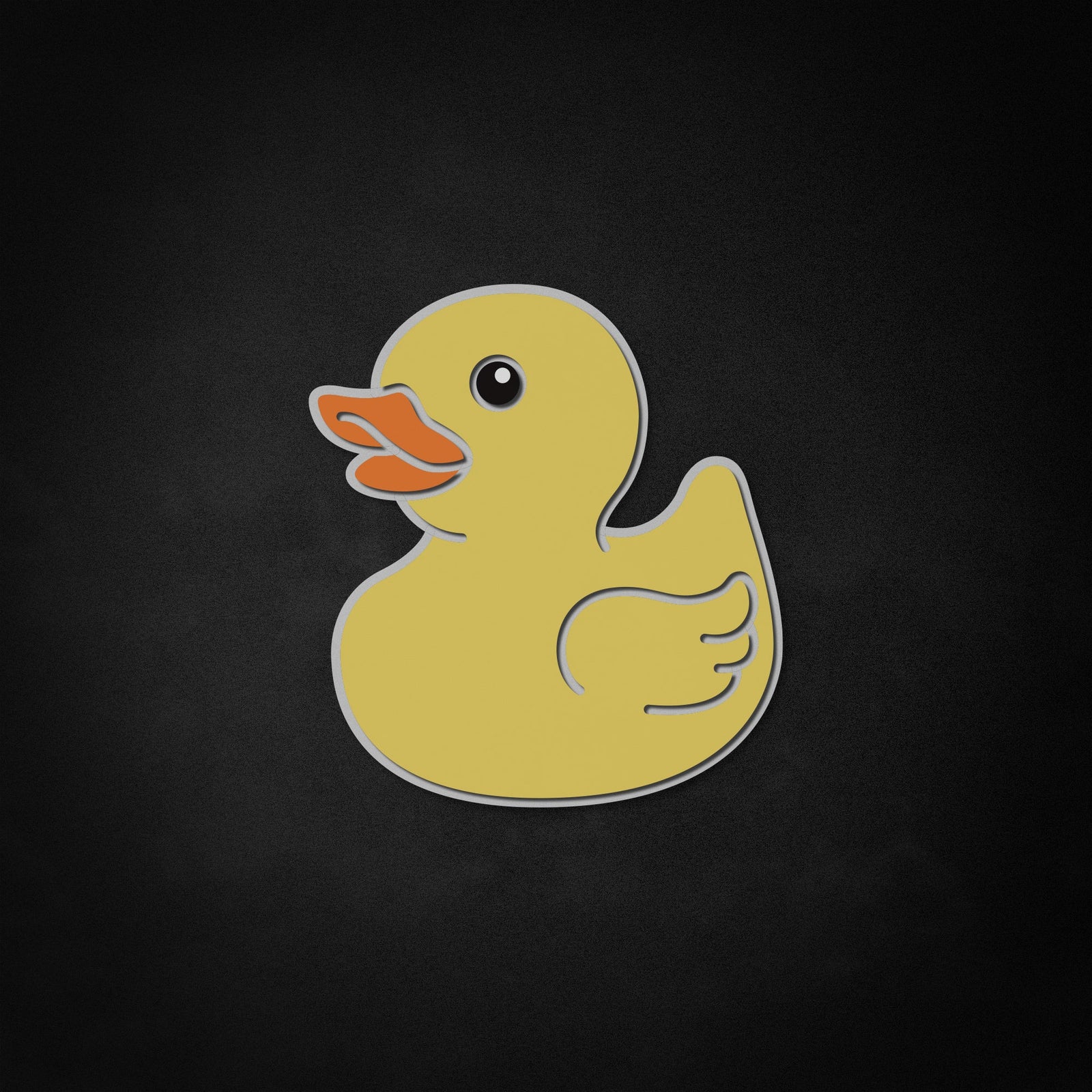 Digital illustration of the rubber duck neon sign design
