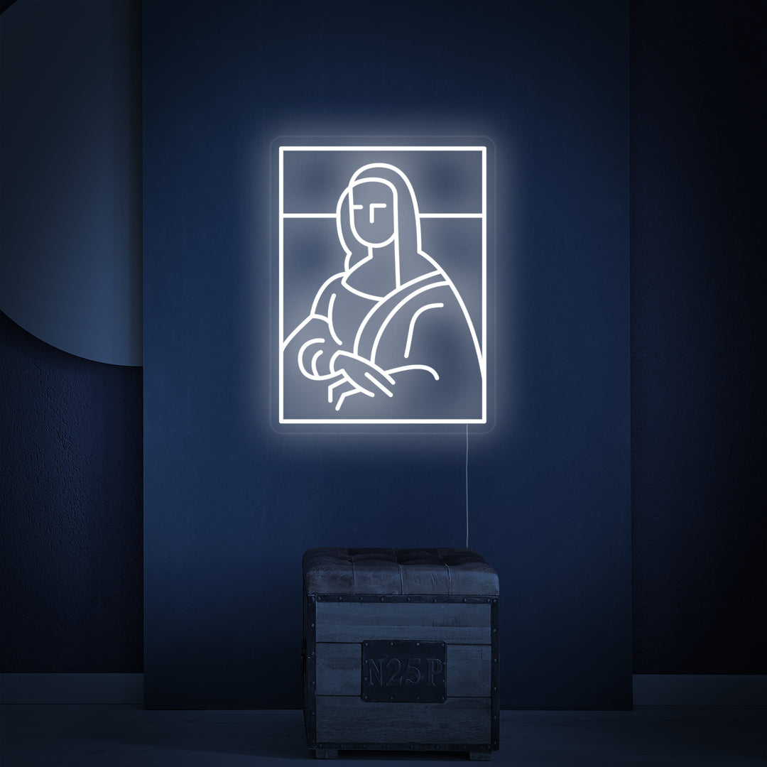 "Da Vinci Mona Lisa" Neon Sign