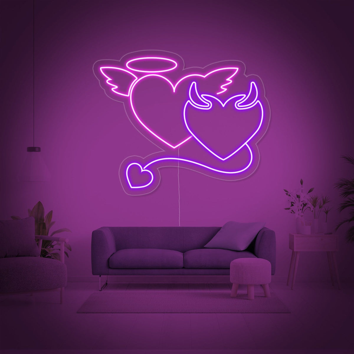 Devil Angel Neon Sign (3 in stock) neon sign product image
