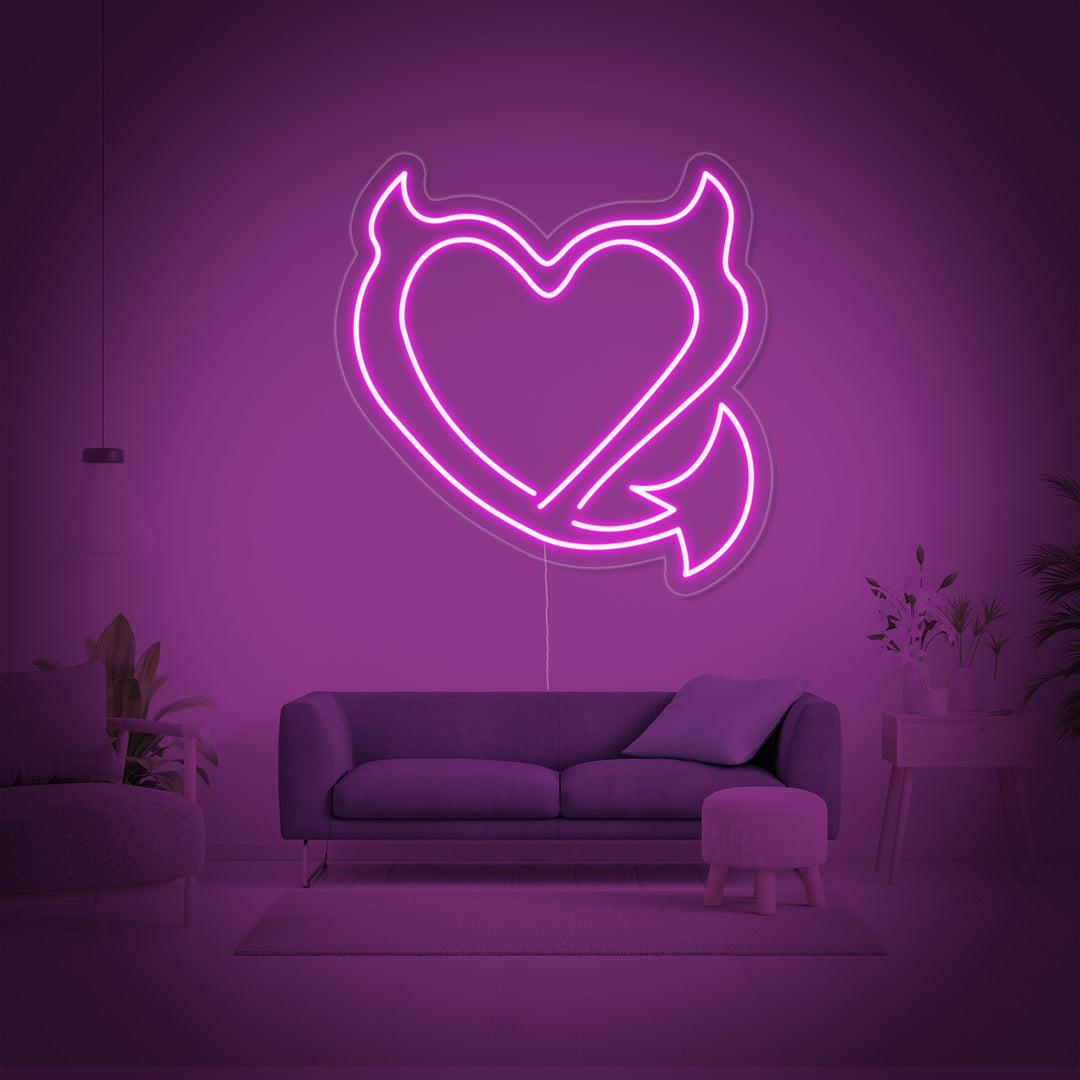 "Devil Heart" Neon Sign