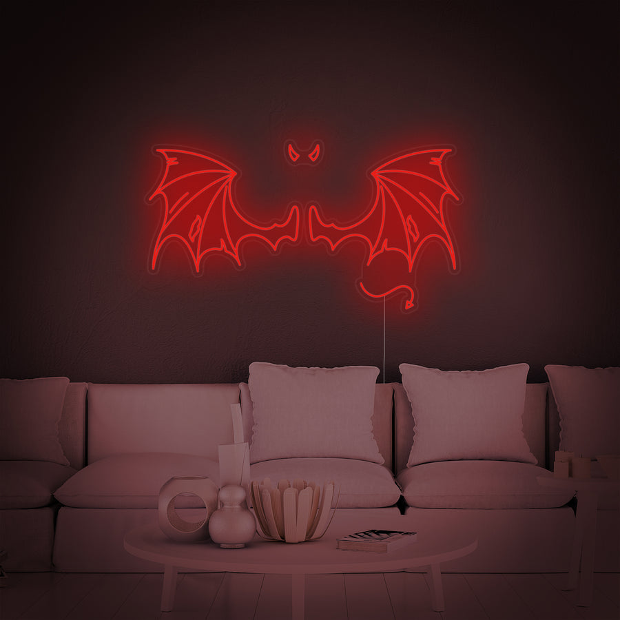 "Devil Wings" Neon Sign