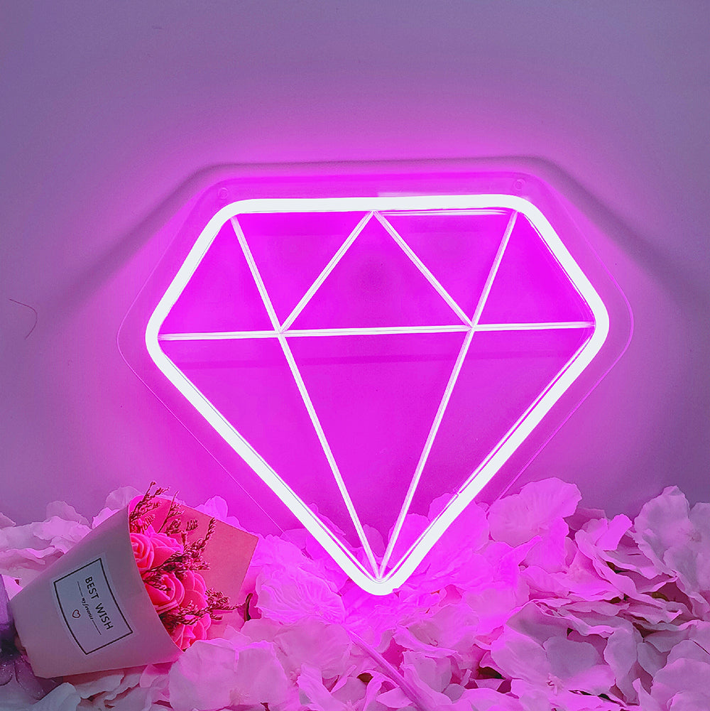 "Diamond" USB Mini LED Neon Sign