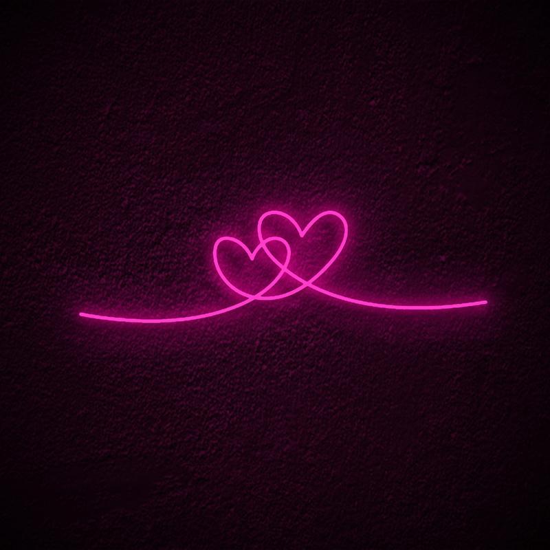 "Double Heart" Neon Sign