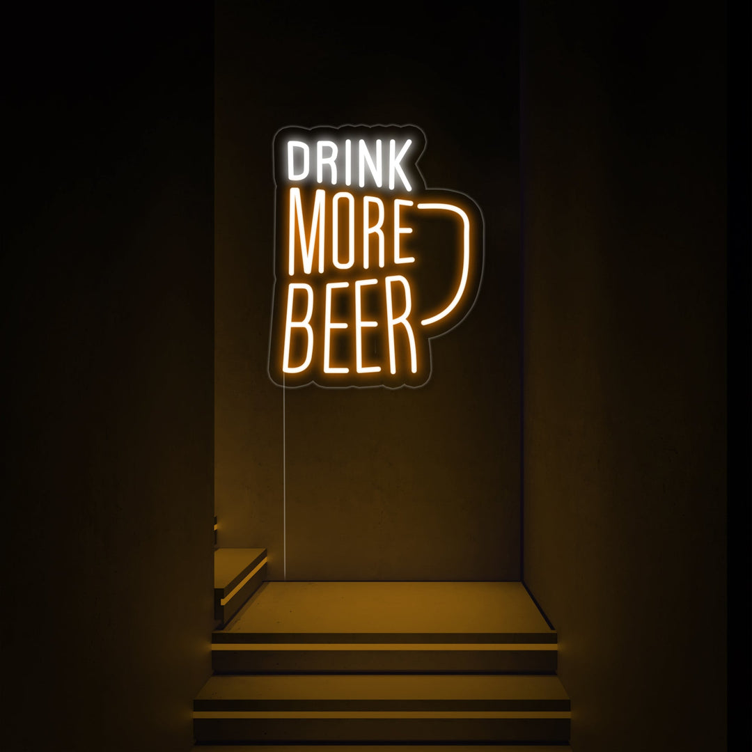 "Drink More Beer" Neon Sign