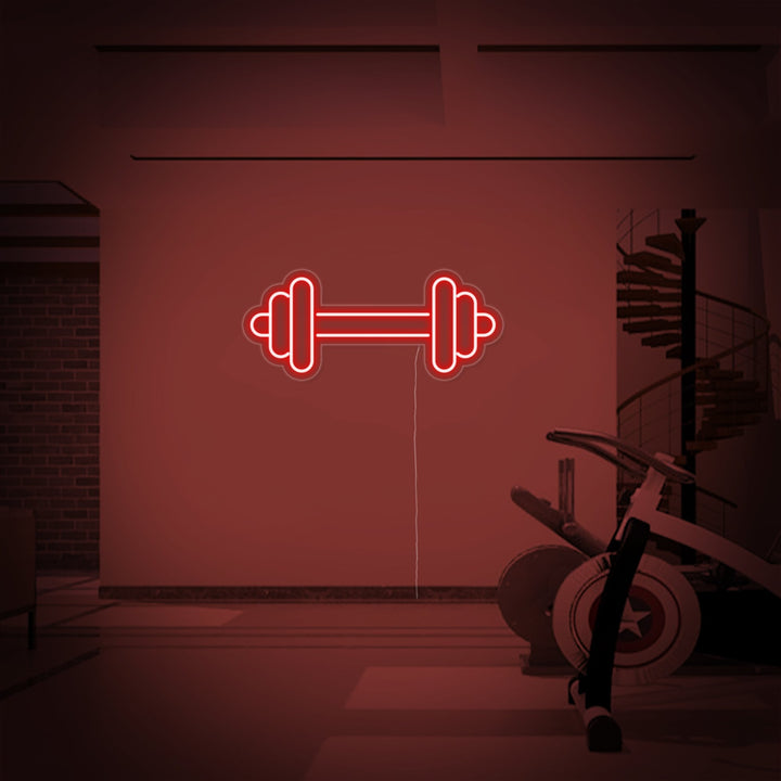 Dumbbell Barbell Gym Neon Sign, Gym Wall Decor, Home Gym Neon Sign neon sign design image