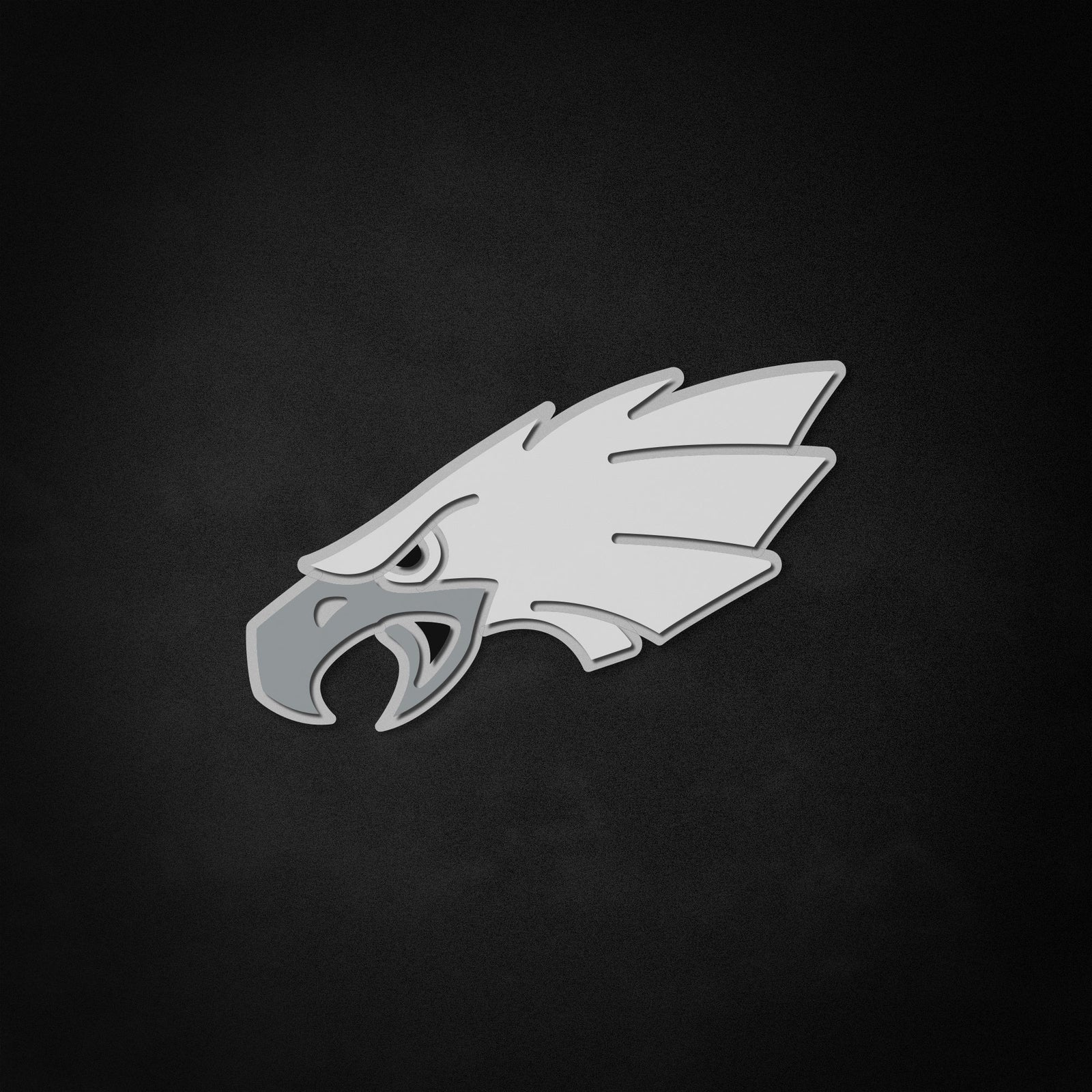 A flat logo style graphic showcasing the detailed 3D pattern design of the Eagle Head neon sign.